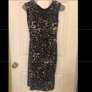 M&Co knee elegant pencil blue dress size 2 in us